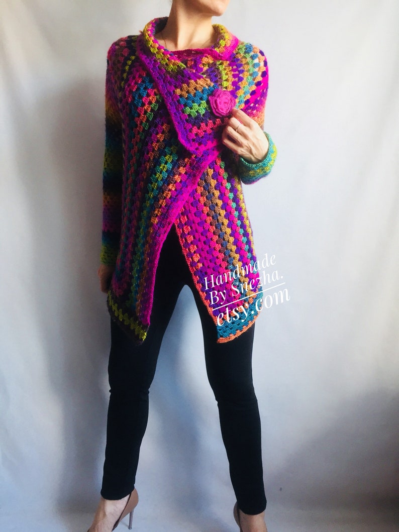 rainbow sweater plus size