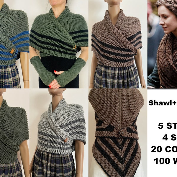 claire fraser knitted shawl