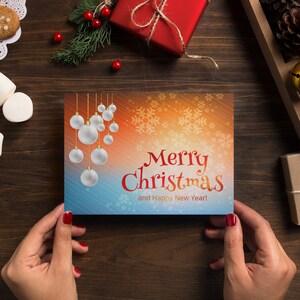 Printed Christmas Greeting Card, Merry Christmas Greeting Card, Xmas Card, Christmas Card Set, Set of 10 Christmas Greeting Card