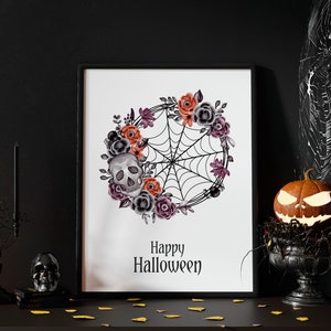 Halloween Wall Art, Halloween Decor, Instant Download, Halloween Printable, Spider Web Digital Download,  Spider Web  Halloween Decor