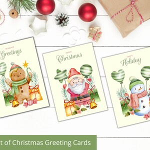 Christmas Greeting Cards: Holiday Set of 3 (Digital Download)