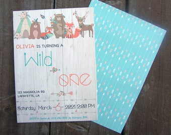 Wild One Invitation | Wild One Birthday Invitation Printable | Wild One Party