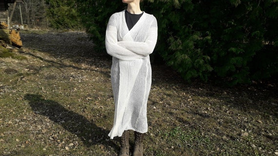 cream linen cardigan