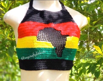 rasta crochet top