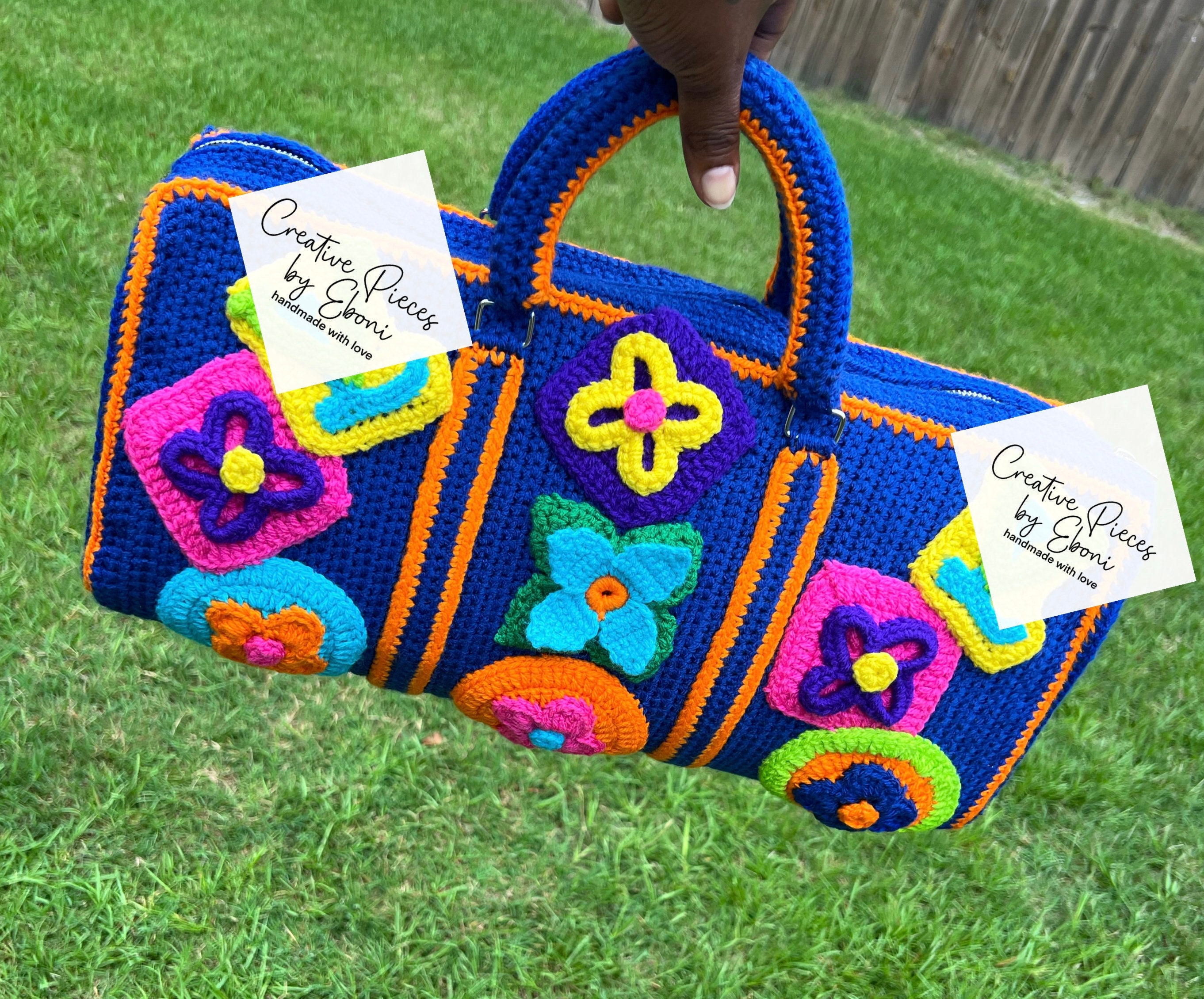 PATTERN Oversized Flower Handbag Pattern, PDF Digital Download Crochet