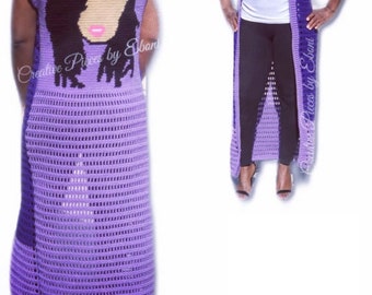 PATTERN - Loc Queen Duster - Crochet Duster - Crochet Cardigan