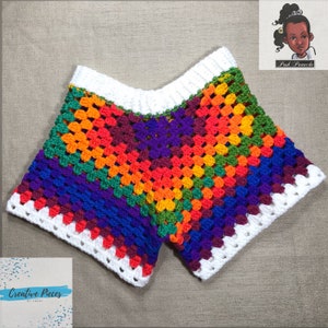 PATTERN Granny Square Shorts - Crochet Shorts - Crochet Pattern