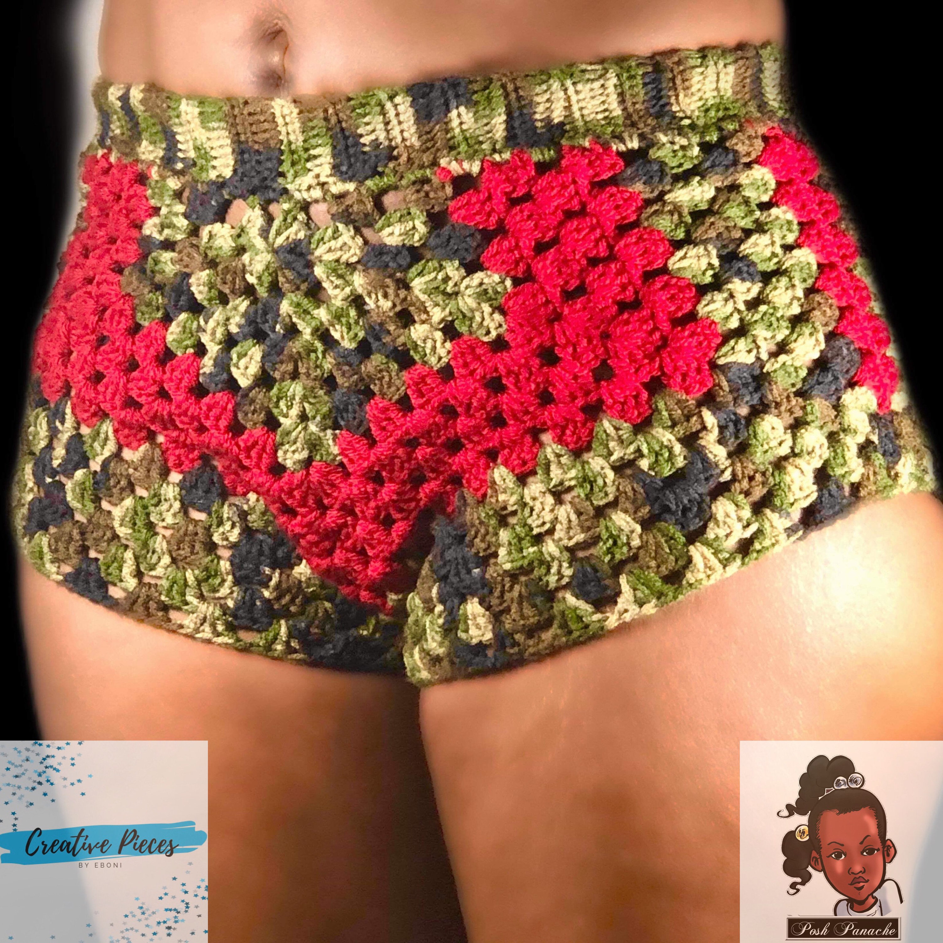 PATTERN Granny Square Shorts - Crochet Shorts - Crochet