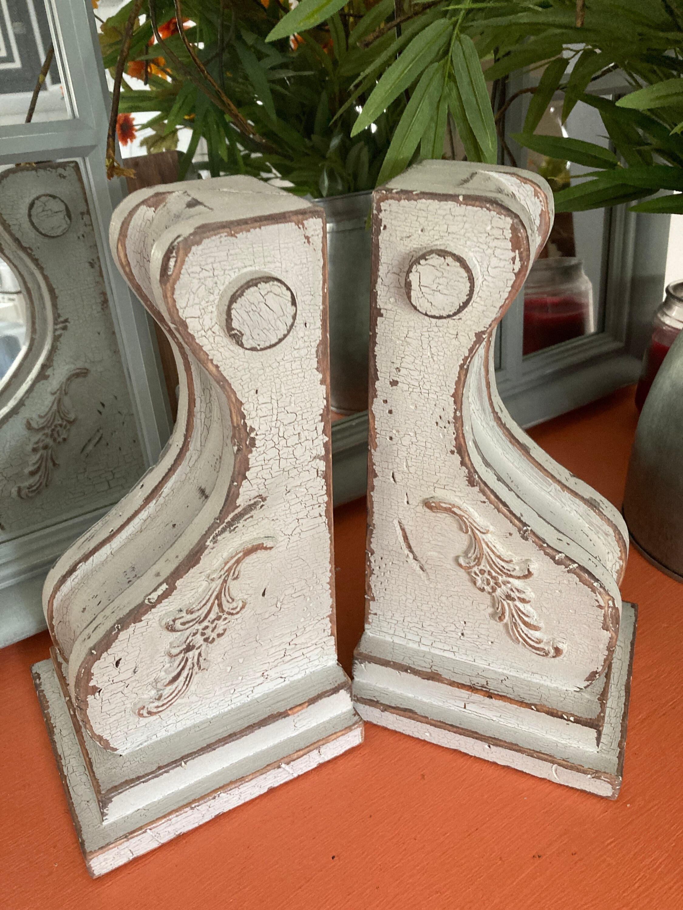 Pair of Corbels Vintage Corbels Shabby Chic Corbels Etsy