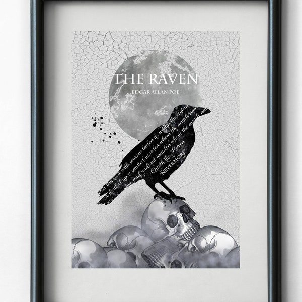 The Raven Poem Poster Etsy