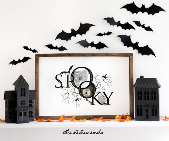 Spooky Halloween Printable Halloween Wall Art Spooky Season | Etsy