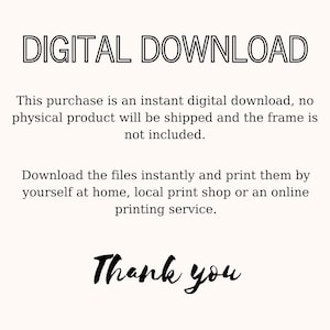 May include: Digital download text with the words "DIGITAL DOWNLOAD" in bold, followed by instructions on how to download and print the files. The text ends with "Thank you".