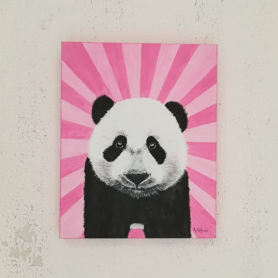 Real pink panda bear