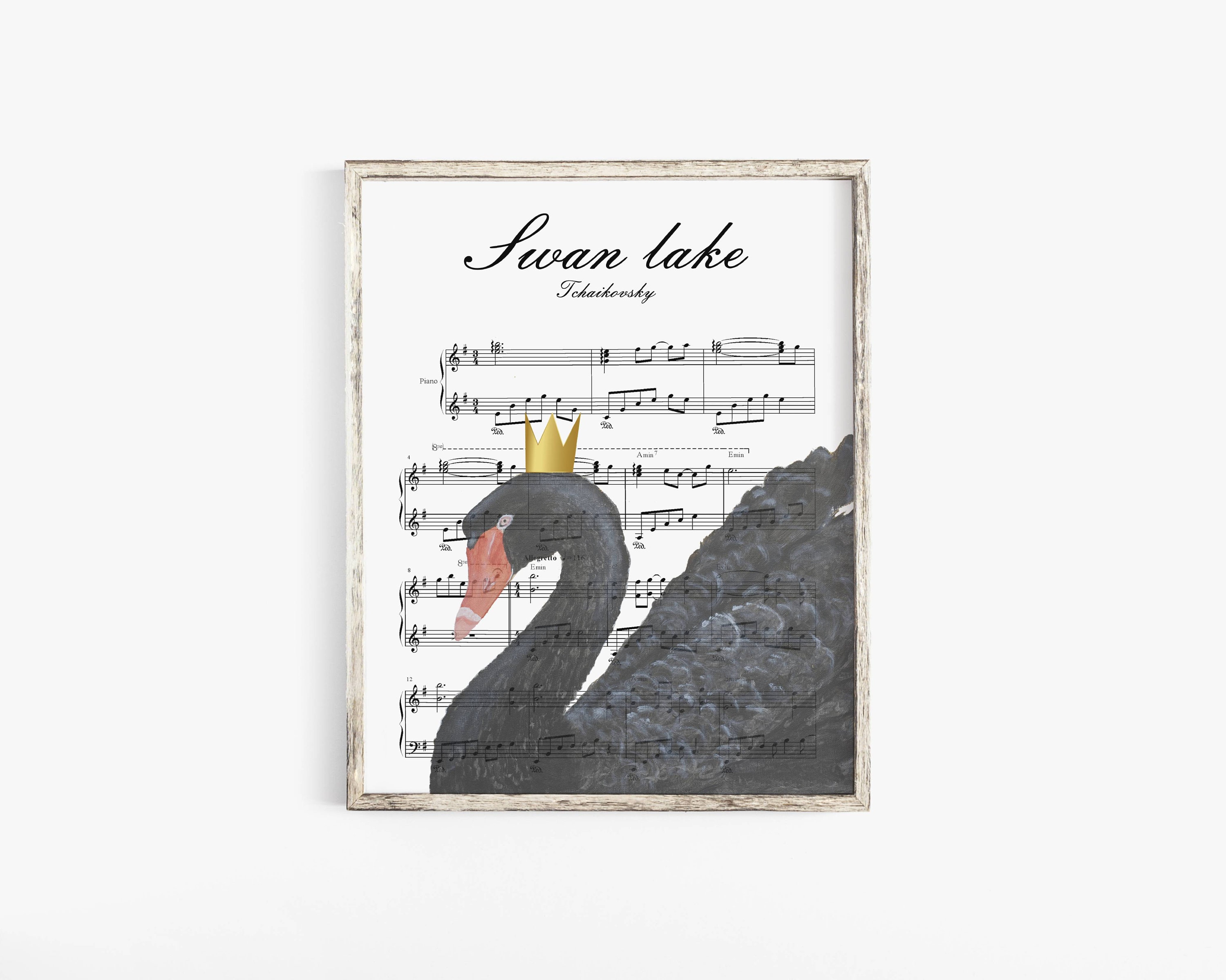 Swan Lake Sheet Swan Printable Art | Etsy