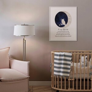 Owl Nursery Print, A Wise Old Owl, Poem Print, Childrens Room Wall Art ...