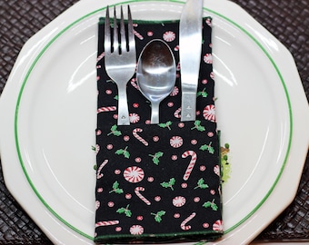 Christmas Candy Napkins - Set of 4