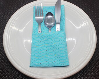 Aqua Wave Napkins - Set of 4