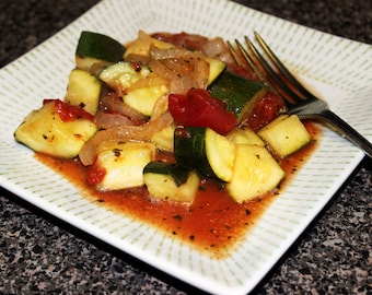 Stewed Zucchini and Tomatoes - PDF recipe download