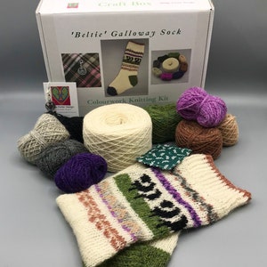 Beltie Galloway Sock pattern - Colourwork knitting pattern - Scotland - Belted Galloway Cow - Fairisle Knitting Project