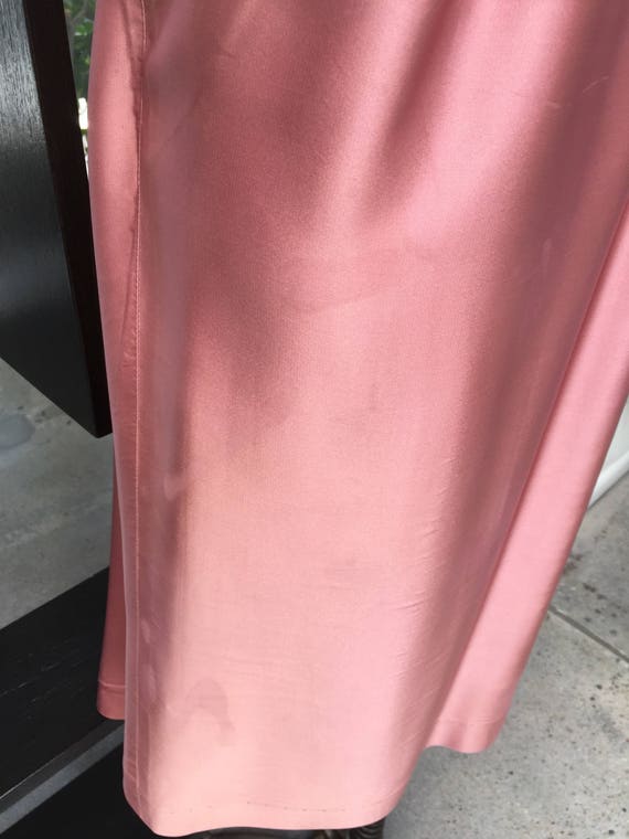 Dusty rose 1940s 1950s matte satin dress. XS or S… - image 5