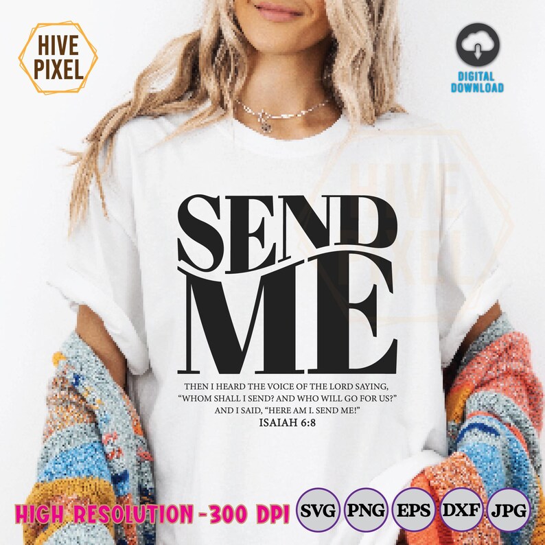 Send Me Svg, Send Me Png, Isaiah 6 8 Scripture Png, Silhouette, Cricut ...