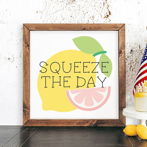 Squeeze the Day SVG Summer Lemon SVG Cut Files Kitchen - Etsy