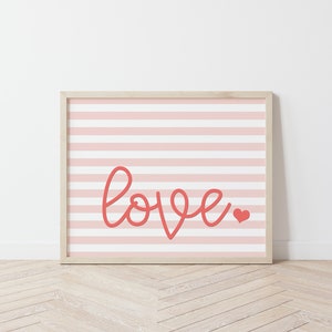 Farmhouse Style Valentine's Day 'love' Printable Typography Art, Shabby ...