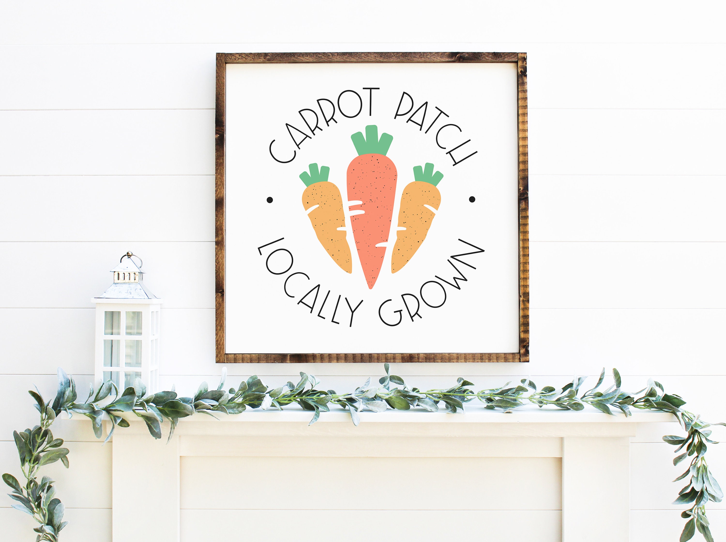 Carrot Patch Locally Grown Printable Wall Art Summer Farm Etsy