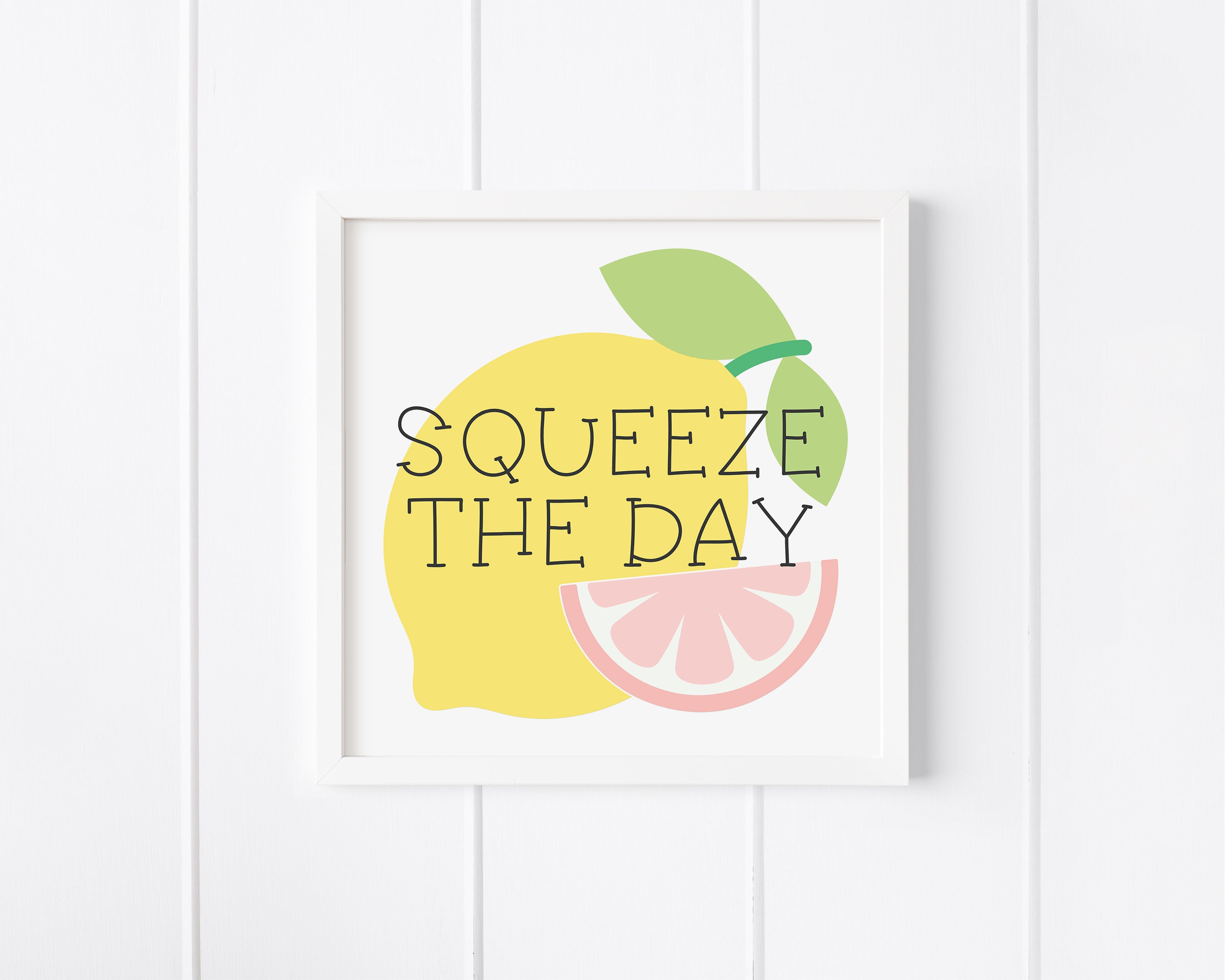 Squeeze the Day Printable Wall Art Lemonade Stand Sign | Etsy