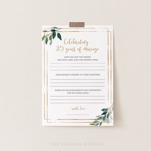 Printable Anniversary Party Sheet 25th Anniversary Game - Etsy