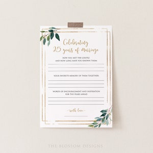Printable Anniversary Party Sheet, 25th Anniversary Game, Celebrating ...