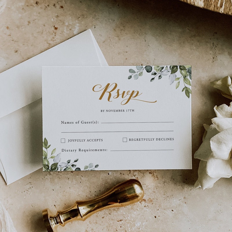 Rsvp Template Anniversary Etsy