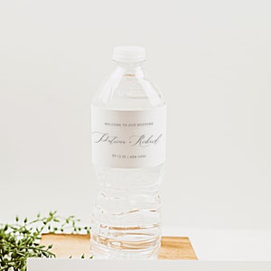 Minimal Water Bottle Label Template, Editable Water Label, Baby Shower, Bridal Shower Water Label, Editable Template, Custom Label, ML24