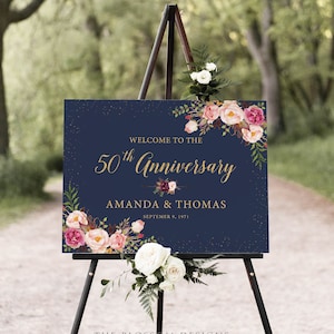 50th anniversary poster, 50th anniversary sign, Anniversary Sign Printable, 50th Anniversary decoration, Wedding Anniversary, Gold Wedding