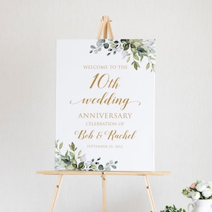 10th anniversary poster, 50th anniversary sign, Anniversary Sign Printable, 50th Anniversary decoration, Gold Wedding Anniversary, EAC2