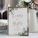 Cards and Gifts Sign, Greenery Signs , Printable Reception Signs ...