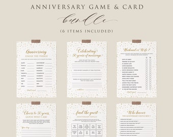 50th Anniversary Game Bundle, Anniversary Party Games Printable, 50th Anniversary Game Set, Married 1972 Game Set, Instant Download, GAC37