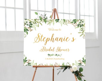 bridal shower welcome sign etsy