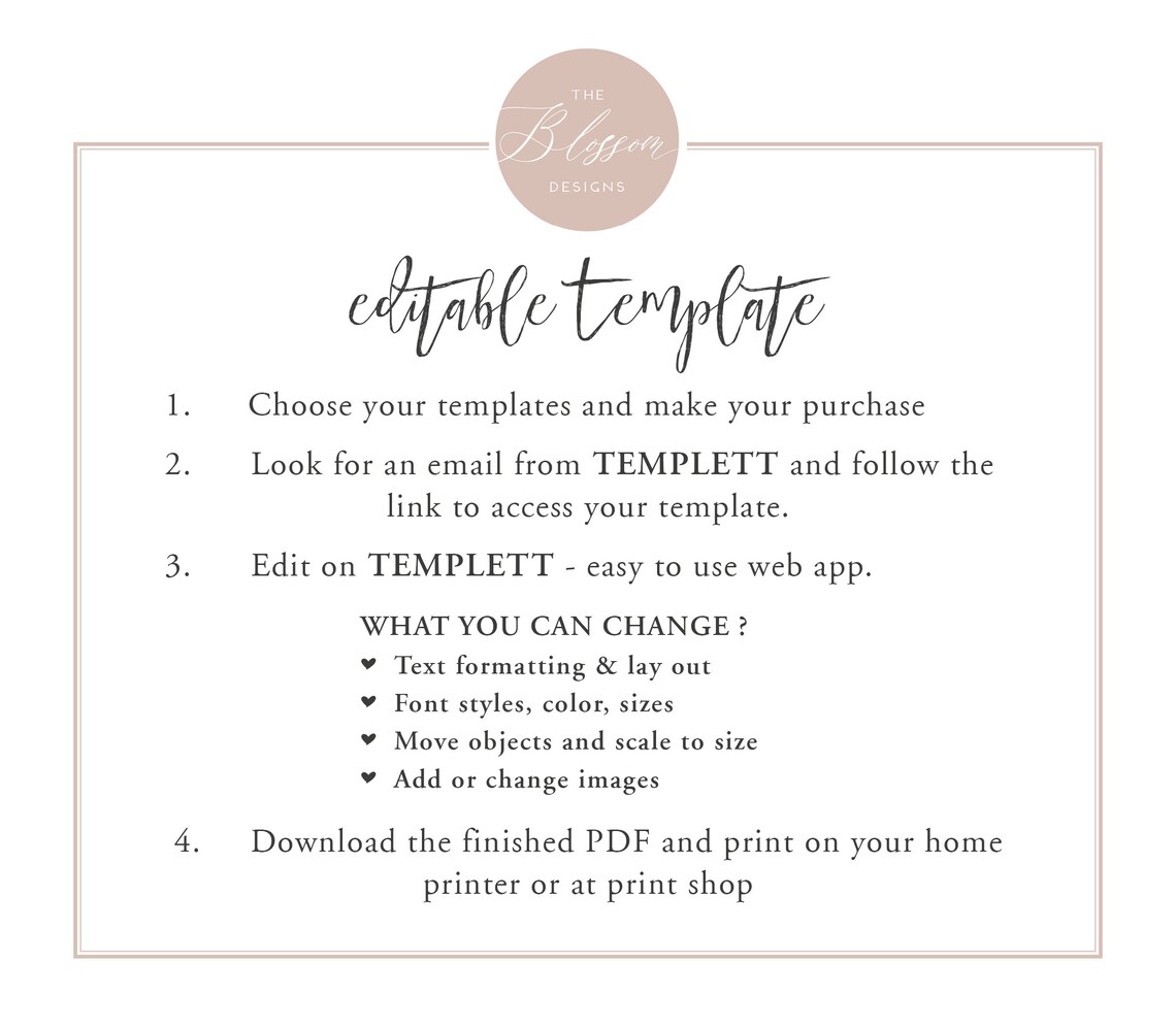 Order of Events Template Order of Events Printable Wedding - Etsy