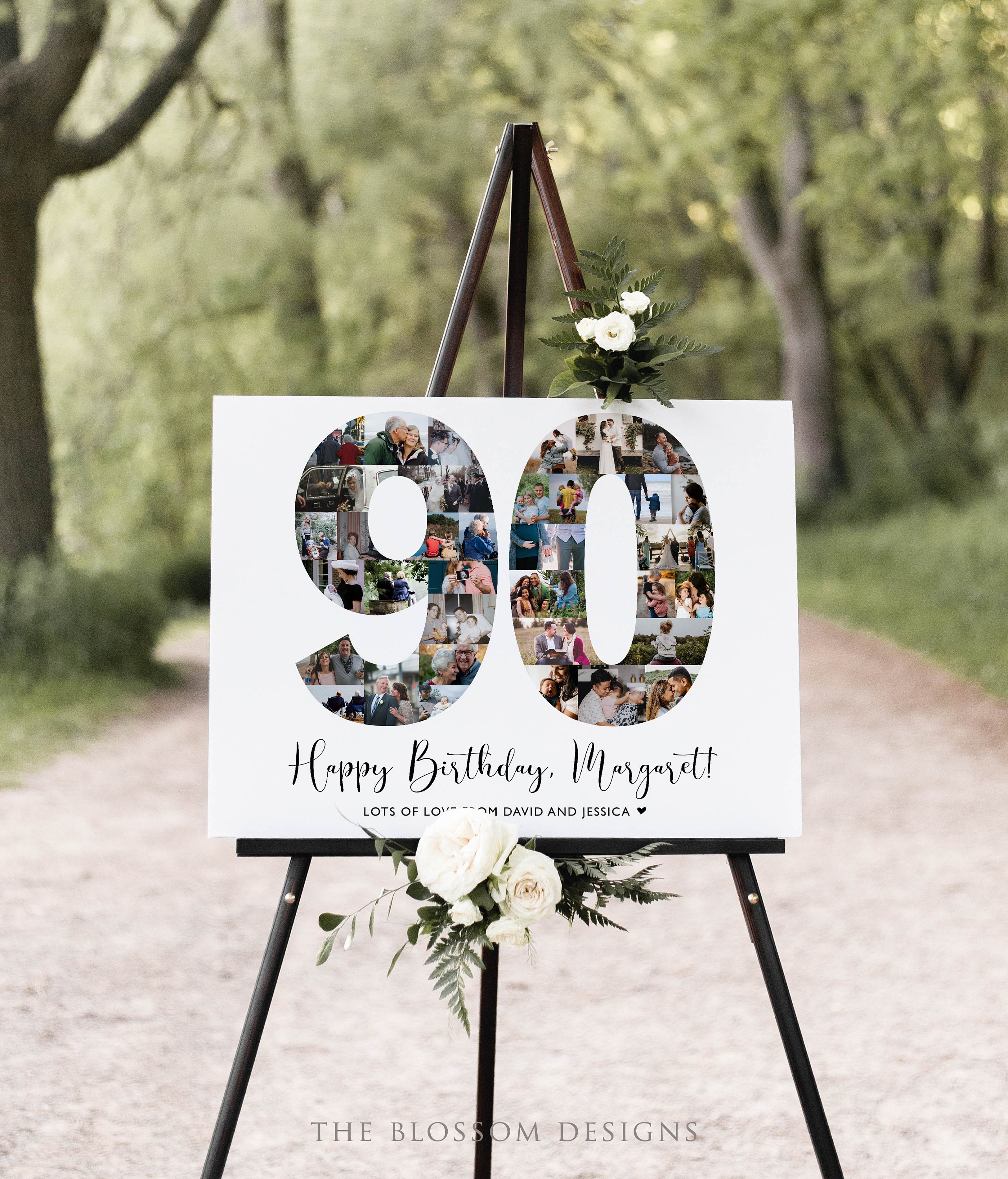 Custom 90th Birthday Gift Number 90 Photo Collage Born In 1936 