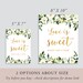 Greenery Love is Sweet Sign, Anniversary Signs Printable, Printable ...