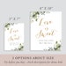 Greenery Love is Sweet Sign, Greenery Signs Printable, Printable ...