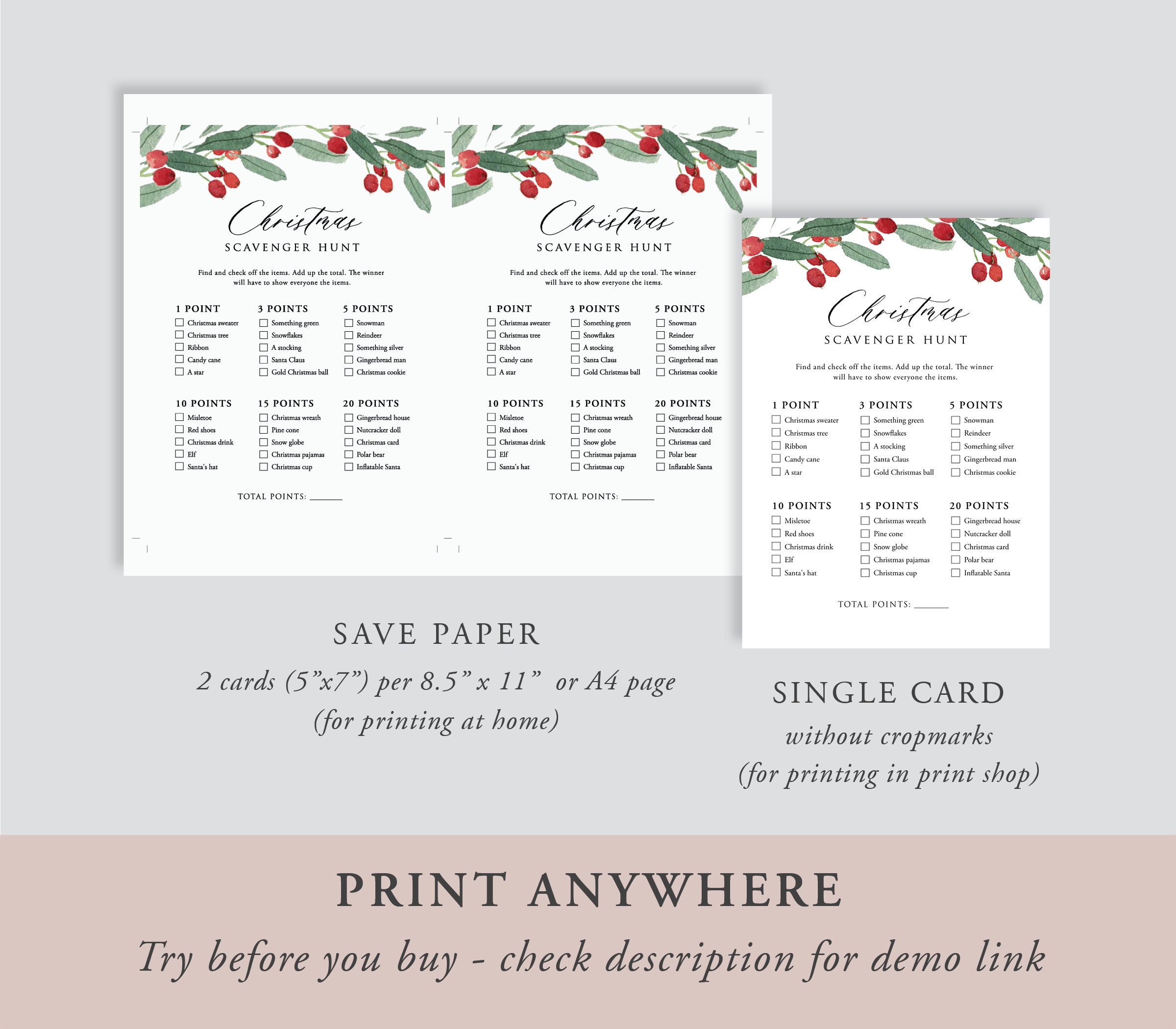 Christmas Game Bundle Holiday Party Games Family Christmas - Etsy