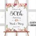 50th Anniversary Poster, 50th Anniversary Sign, Anniversary Sign ...
