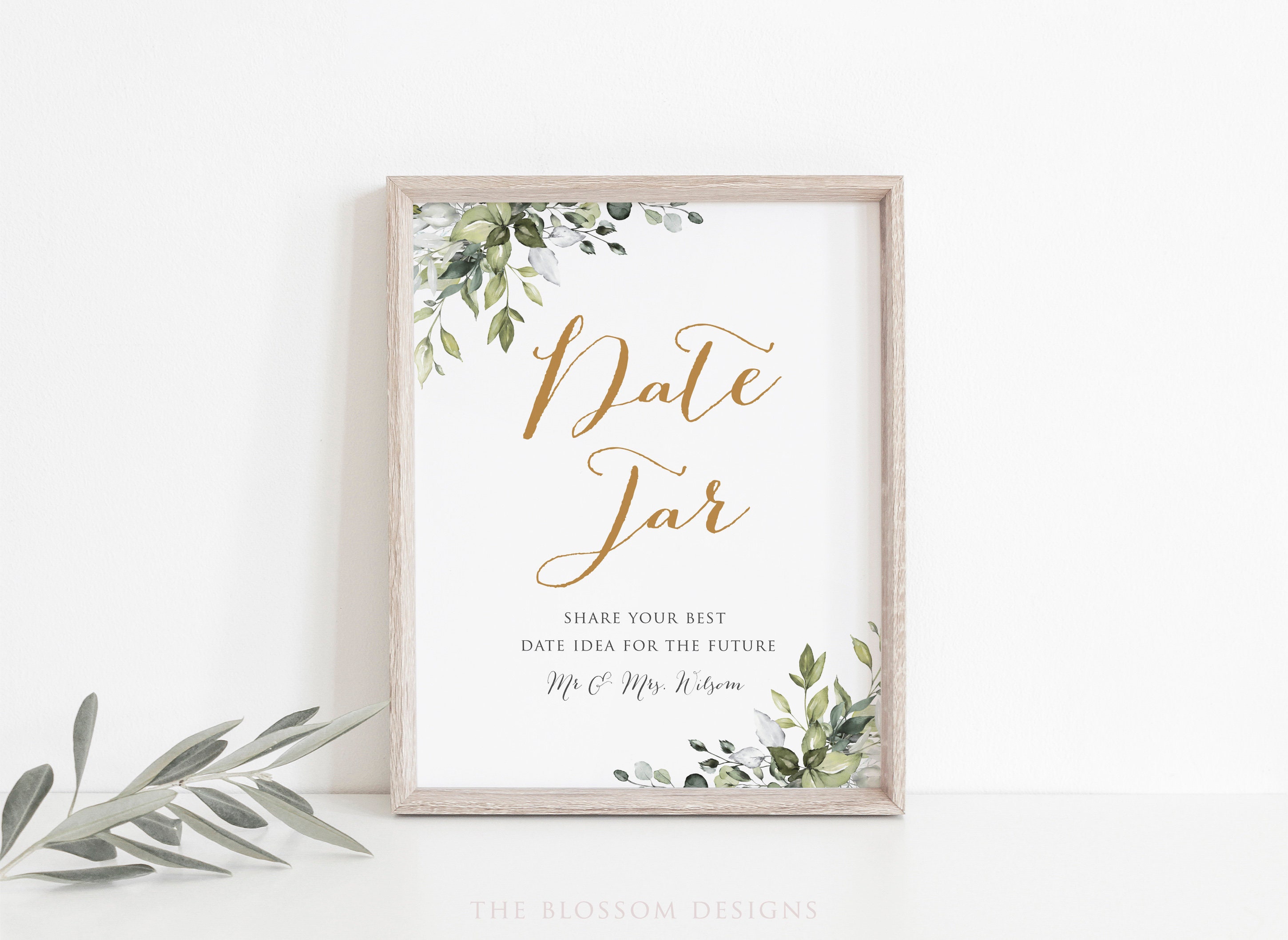 Date Night Jar Printable Wedding Date Jar Sign and Date Night | Etsy