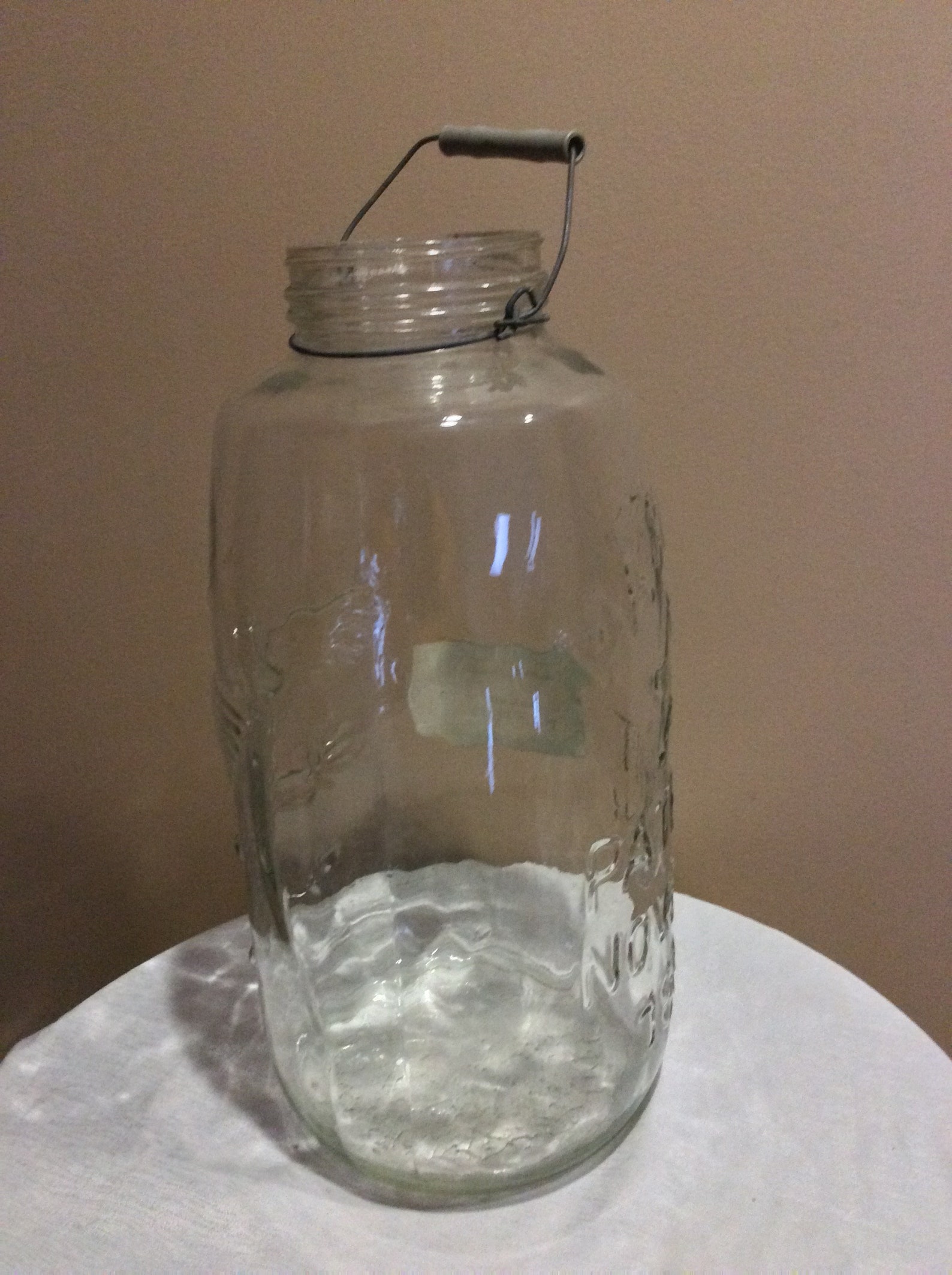 Vintage Giant Mason Jar 4 Gallon Eagle Star Clear Glass Patent Etsy