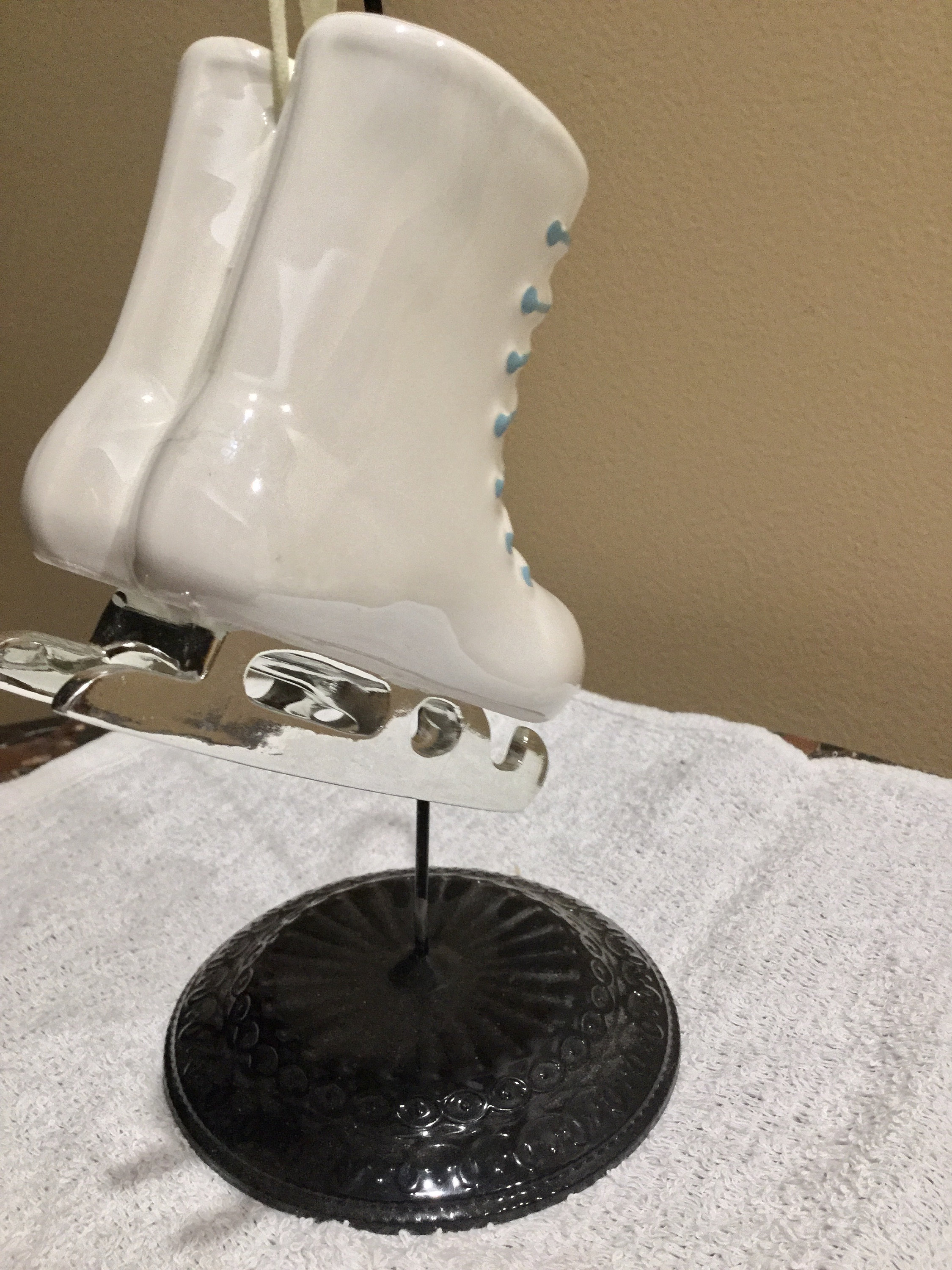 Ice Skates Porcelain Christmas Ornament Etsy