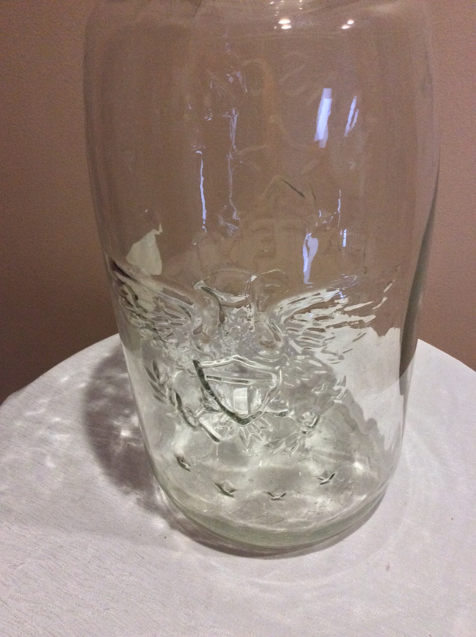 Vintage Giant Mason Jar 4 Gallon Eagle Star Clear Glass Patent Etsy