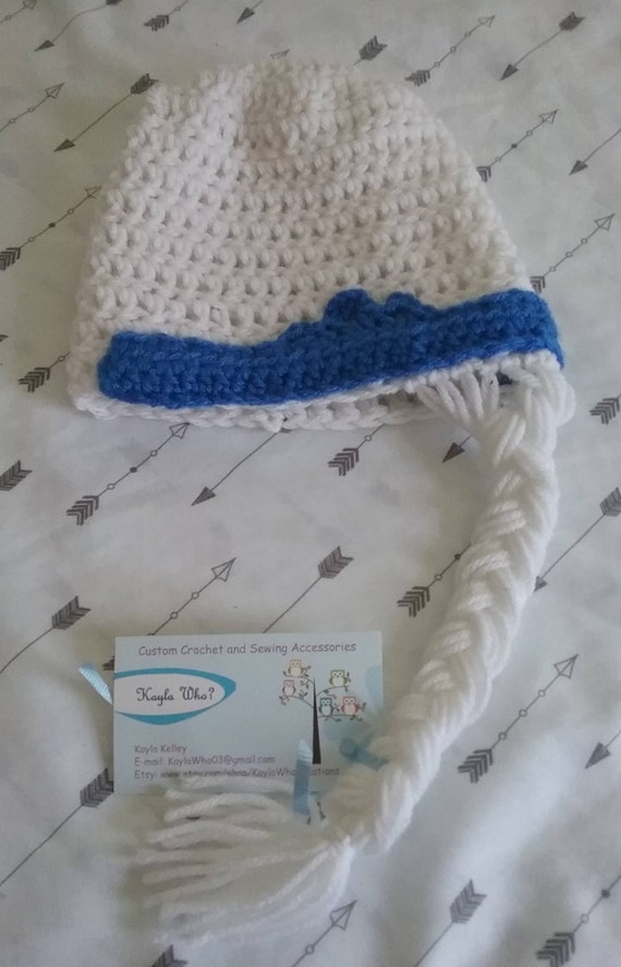 elsa hat with braid