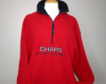 chaps fleece pullover